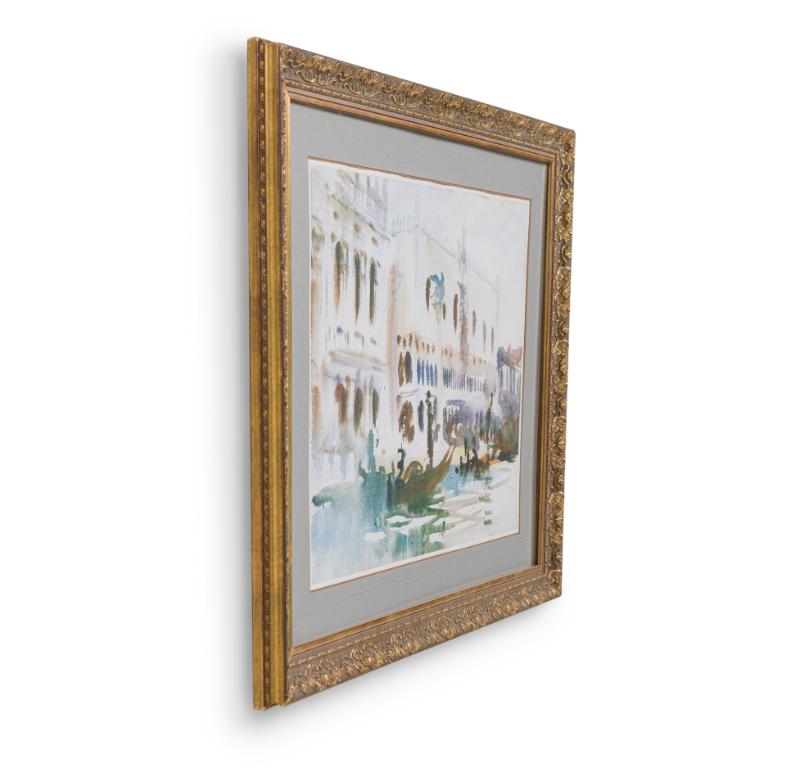 Kopie eines impressionistischen Aquarells einer venezianischen Szene mit dem Titel 
