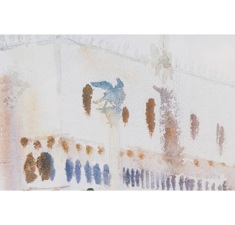 Aus dem Gondola-Aquarell (Handbemalt) im Angebot