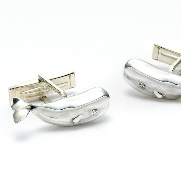Magnificent Moby Cufflinks from the Nantucket Whale Collection are inspired by Nantucket's legendary whaling history. These cufflinks keep you connected and close to Nantucket anywhere you go!

Matching tuxedo studs available. Also available in 18