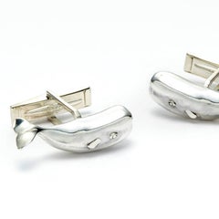 Susan Lister Locke Magnificent Moby Cufflinks in Sterling Silver