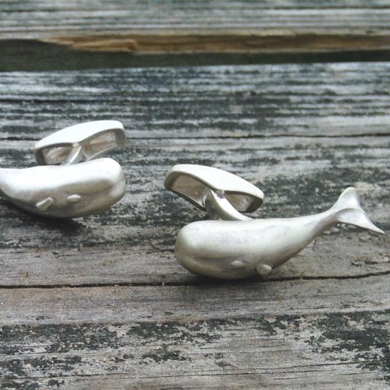 Susan Lister Locke Magnificent Moby Cufflinks in Sterling Silver  For Sale 3