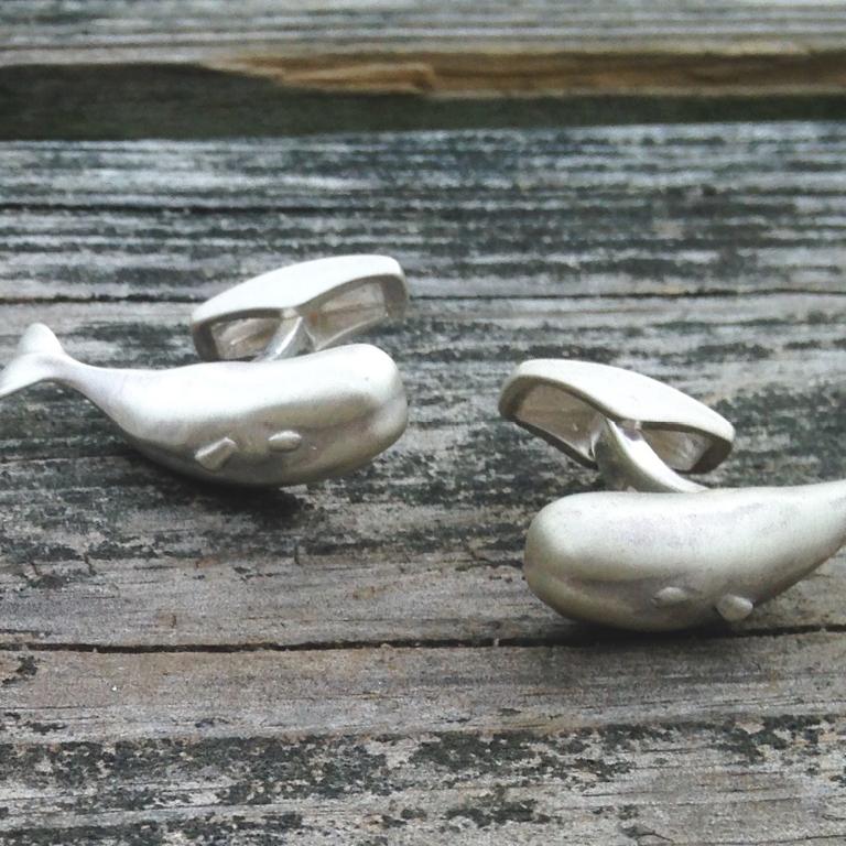 Susan Lister Locke Magnificent Moby Cufflinks in Sterling Silver  For Sale 4
