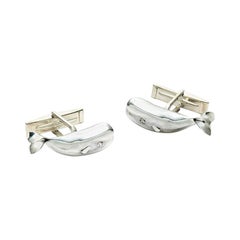 Susan Lister Locke Magnificent Moby Cufflinks in Sterling Silver 
