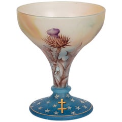Antique From the Pinhas Collection Daum Nancy Enamelled and Gilt Decorated Glass Goblet