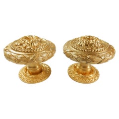 From the Sherle Wagner Collection, 2 Sided 22-Karat Door Knob Set