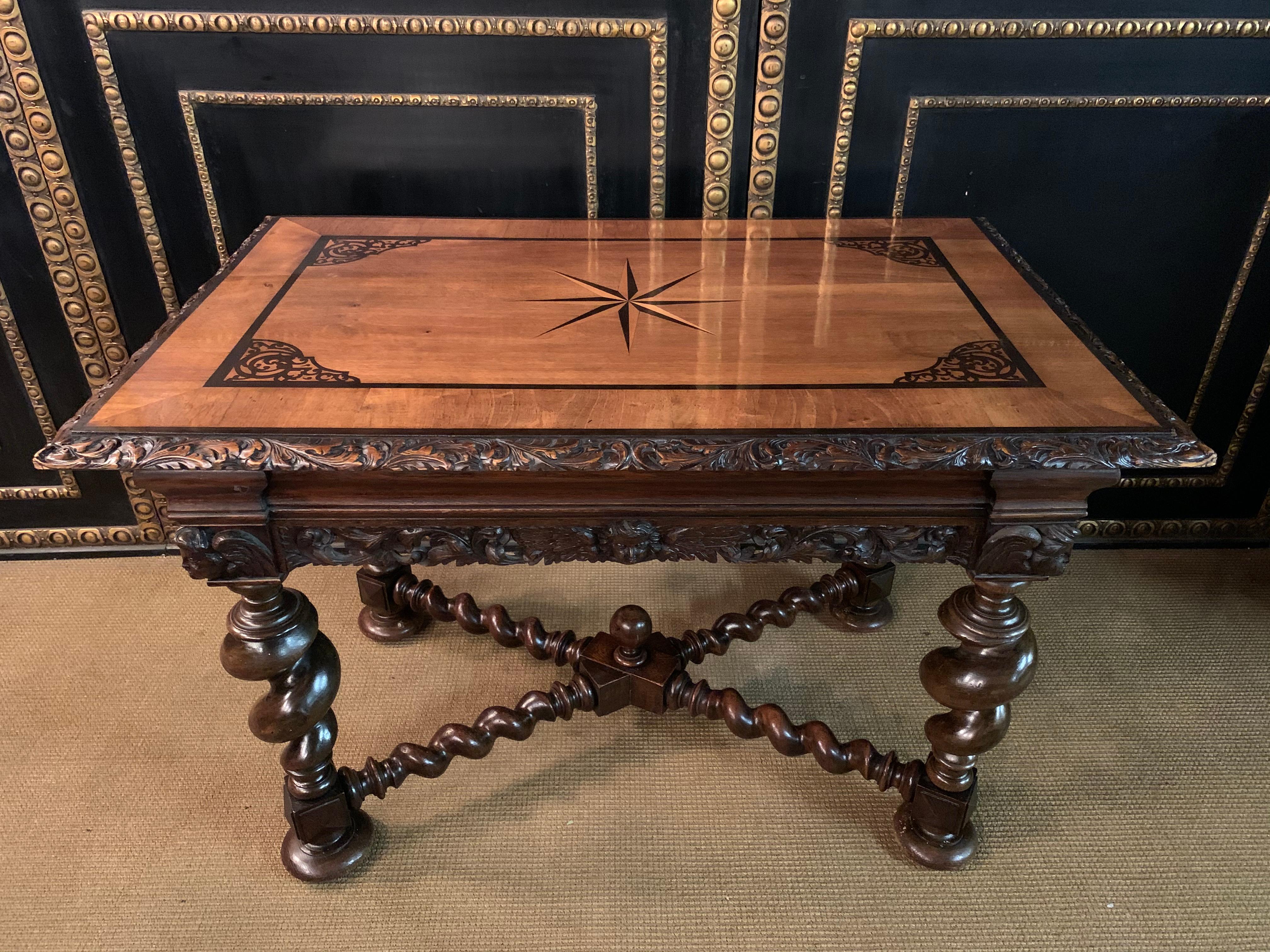 From Villa Estate Neo Renaissance / Danzig Baroque Table antique circa 1890 For Sale 4