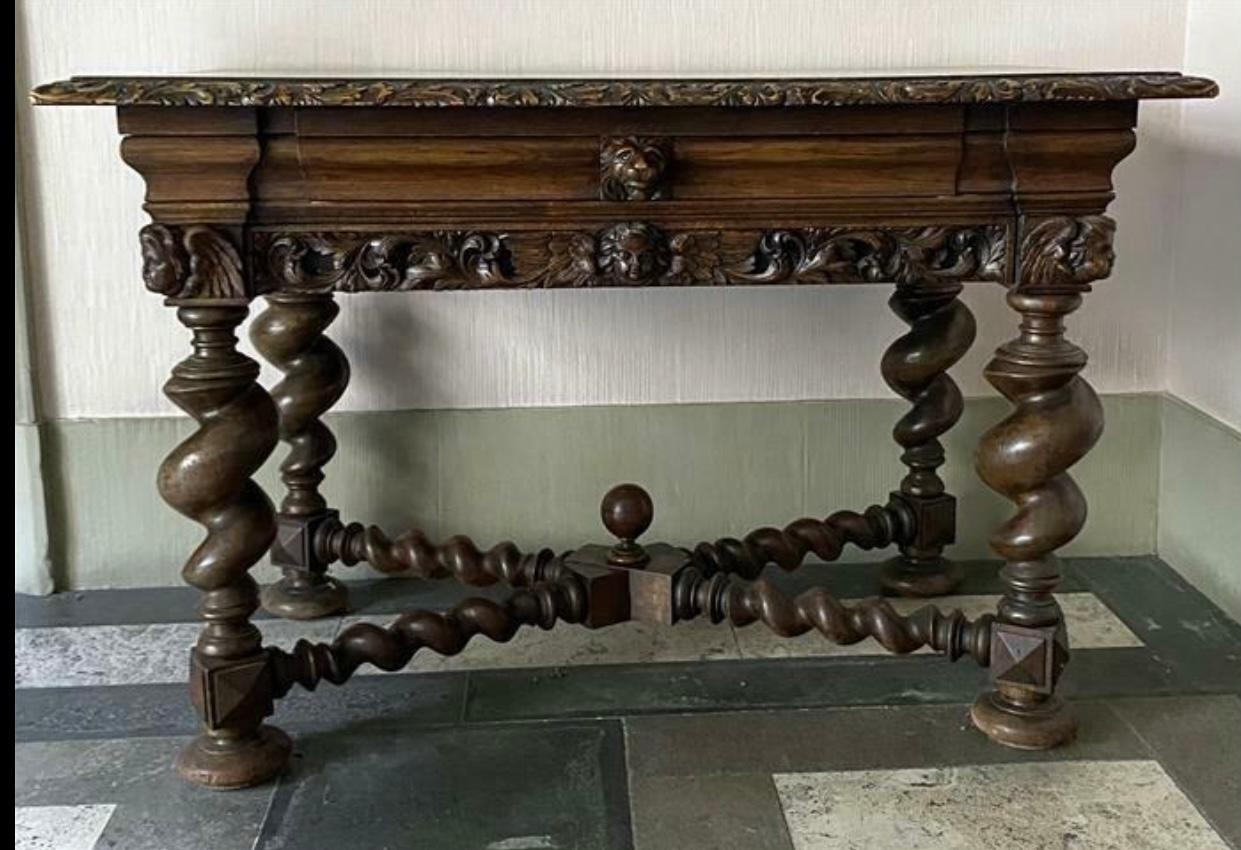 From Villa Estate Neo Renaissance / Danzig Baroque Table antique circa 1890 For Sale 6
