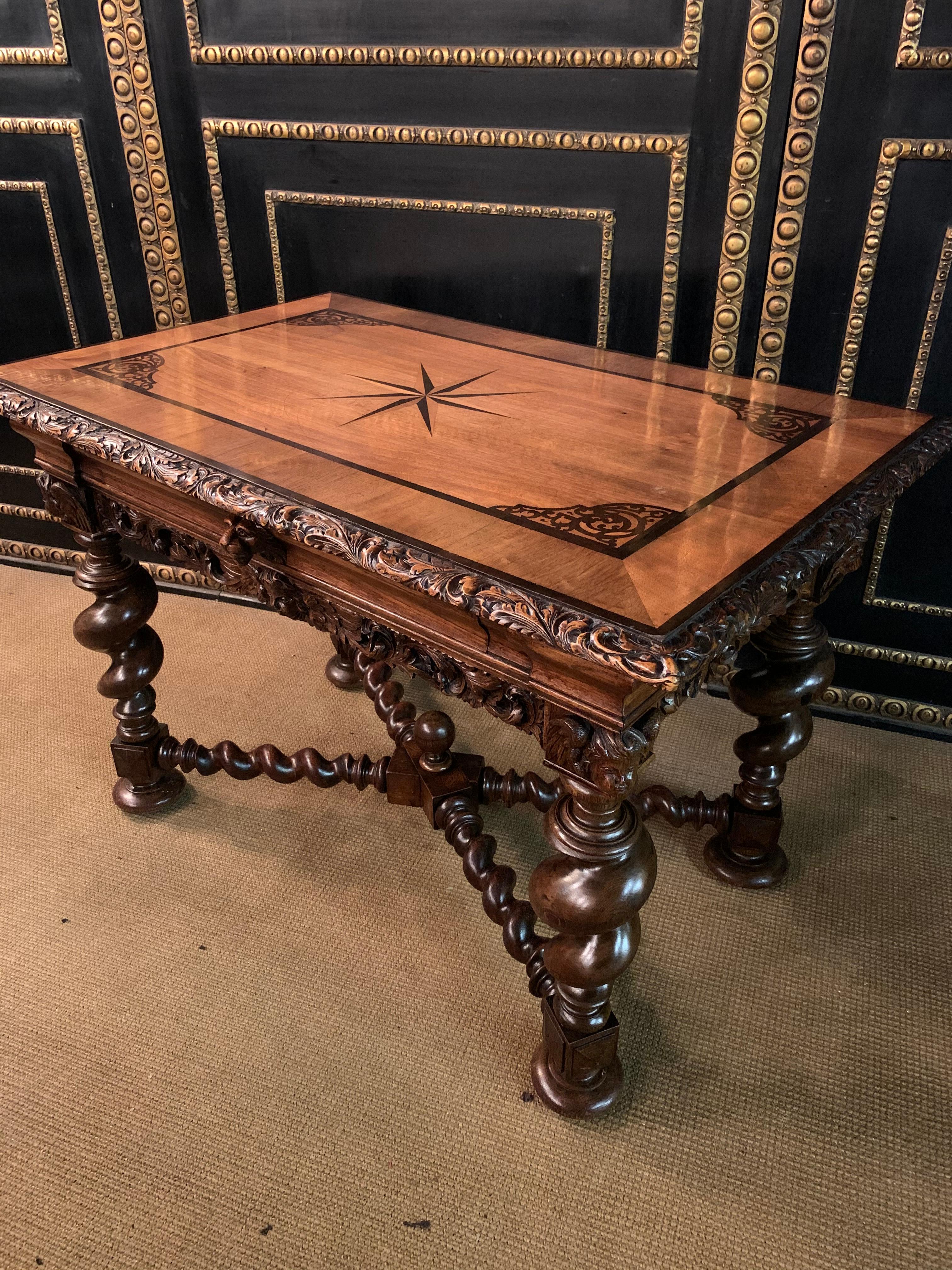 From Villa Estate Neo Renaissance / Danzig Baroque Table antique circa 1890 For Sale 8