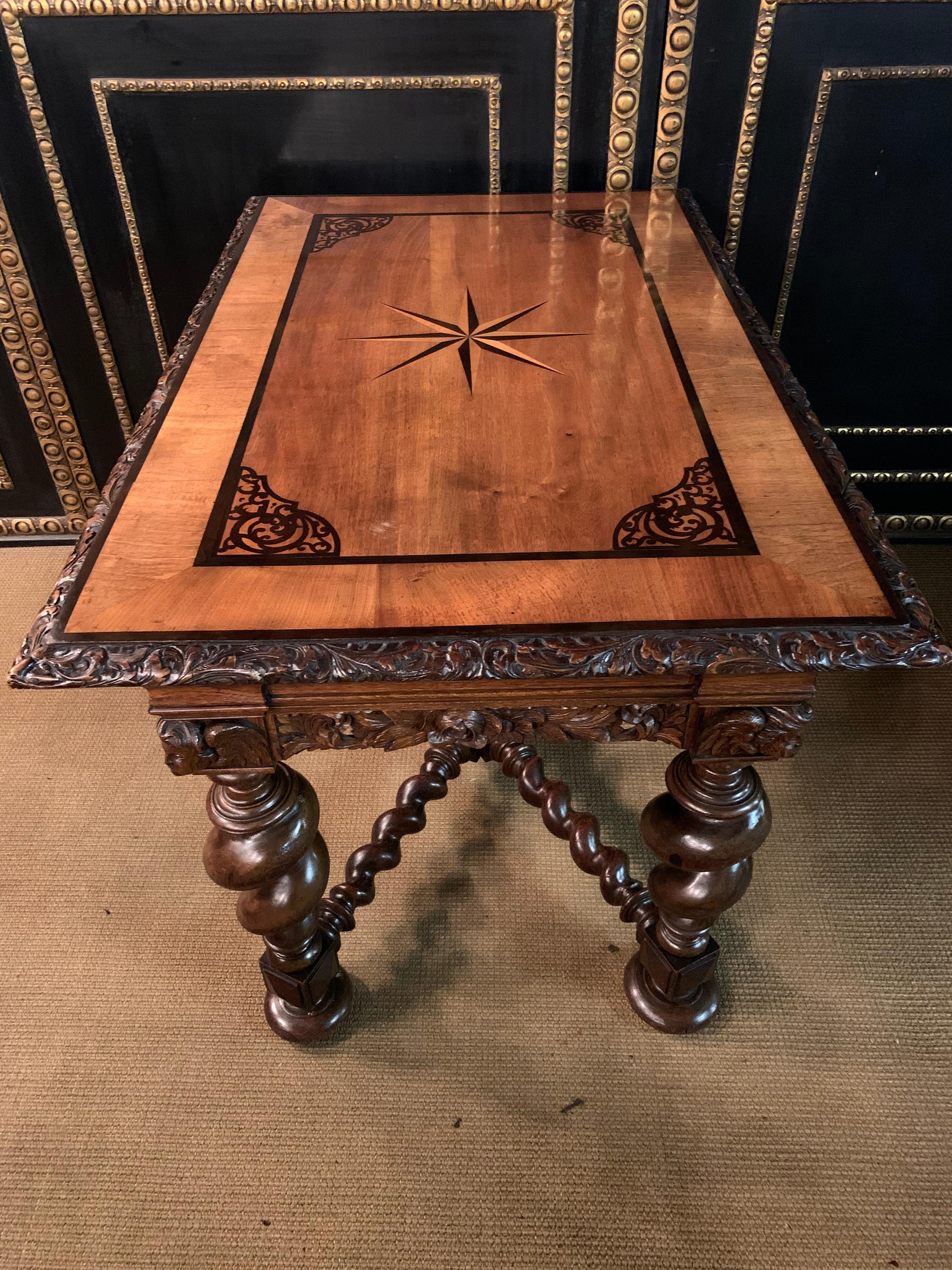 From Villa Estate Neo Renaissance / Danzig Baroque Table antique circa 1890 For Sale 10