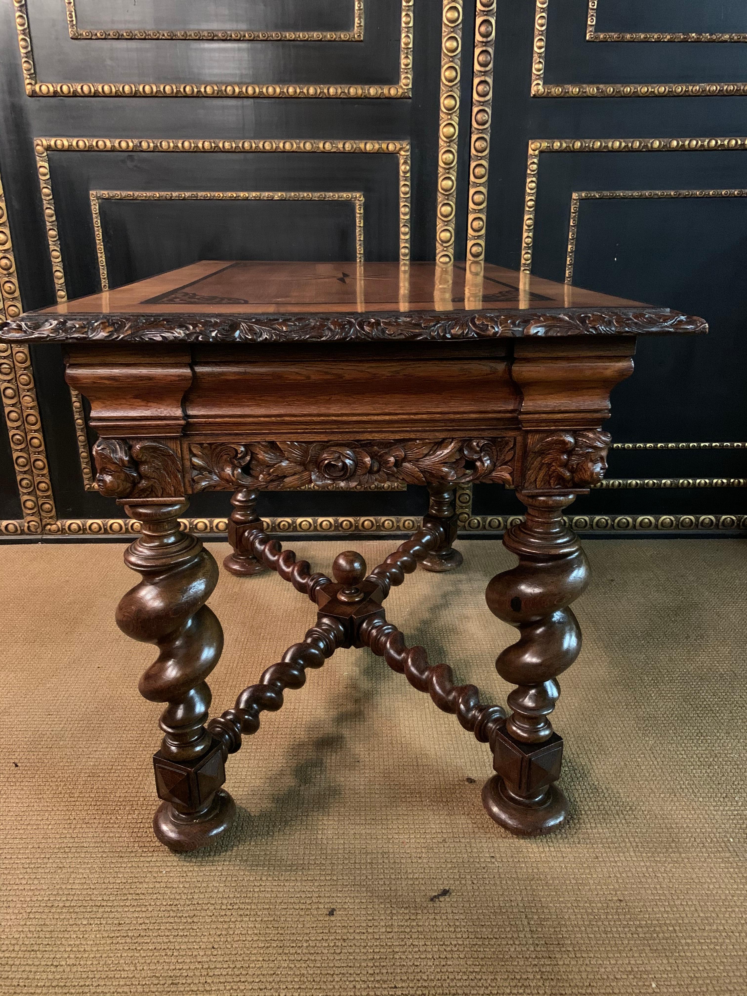 From Villa Estate Neo Renaissance / Danzig Baroque Table antique circa 1890 For Sale 11