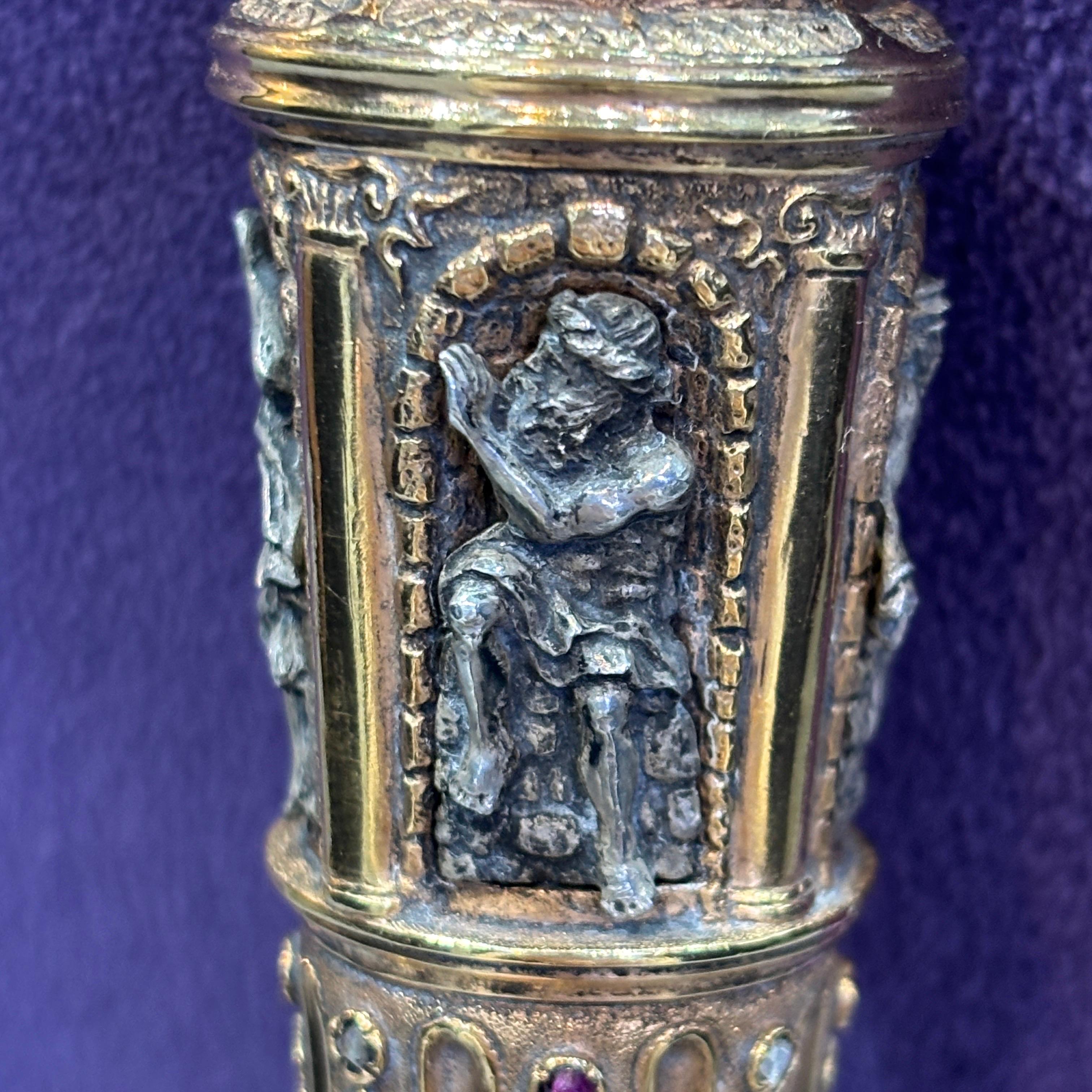 Froment-Meurice Canne ancienne à diamant et rubis pour les quatre rivières en vente 8