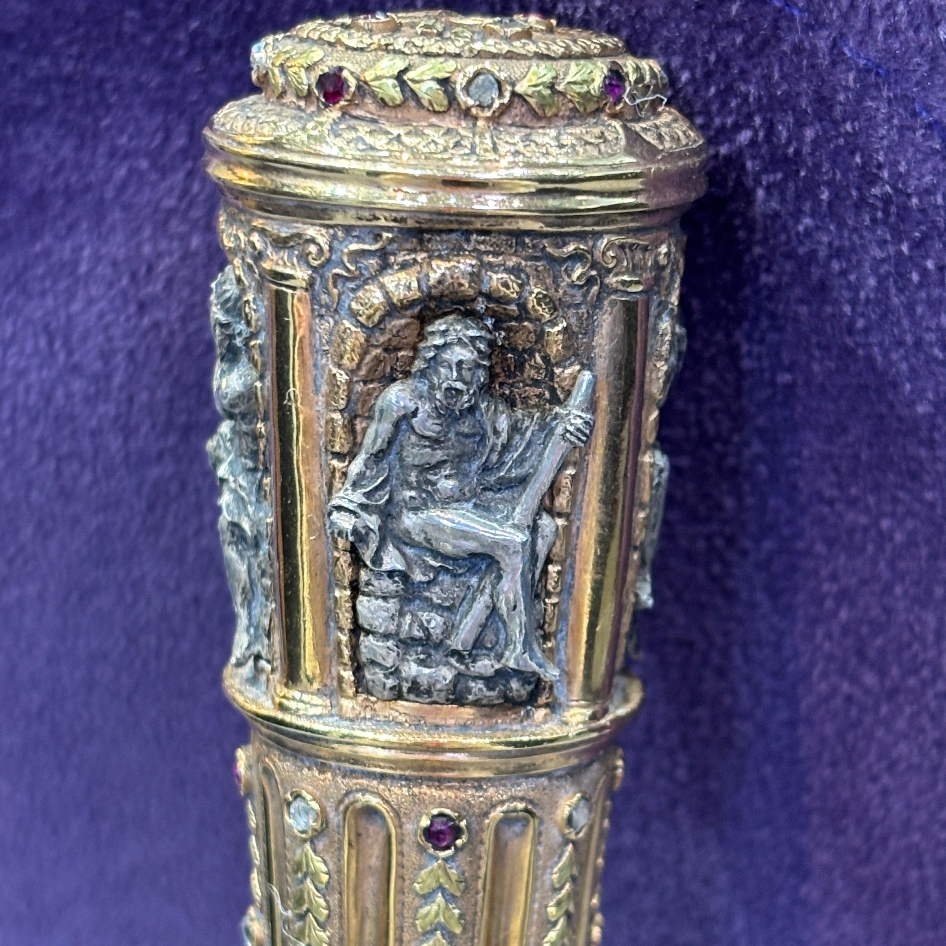 Froment-Meurice Canne ancienne à diamant et rubis pour les quatre rivières en vente 10