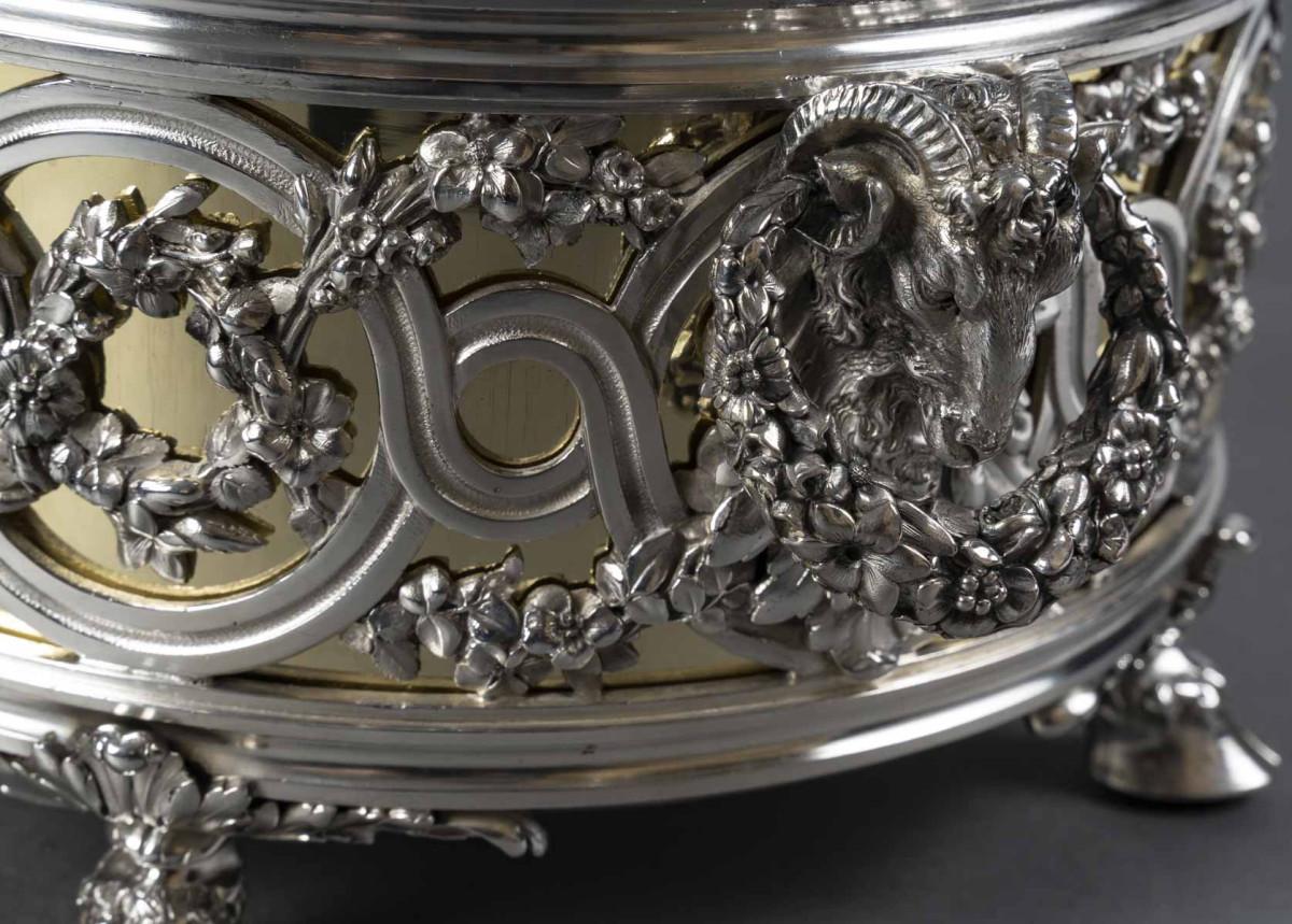FROMENT-MEURICE Important centre de table en argent massif en trois parties. 19ème siècle en vente 4