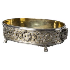 Antique FROMENT-MEURICE Important solid silver centerpiece in three parts. 19th
