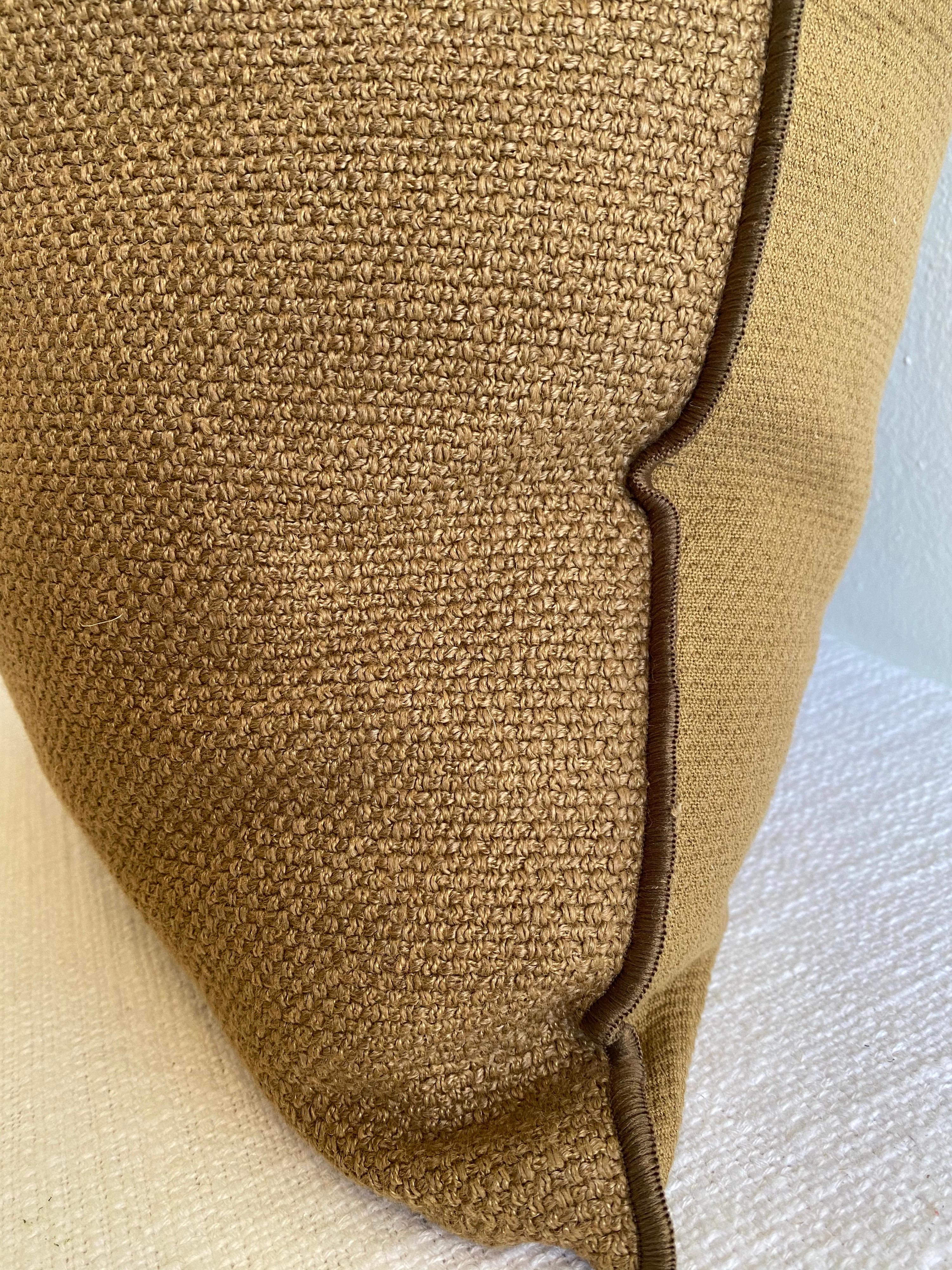 Fromentera French Linen Accent Pillow in Cappucino In New Condition For Sale In Brea, CA