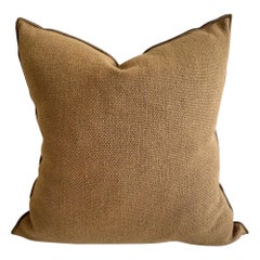 Fromentera French Linen Accent Pillow in Cappucino