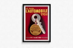 1953 original poster by 40ème Salon de l'Automobile et du Cycle