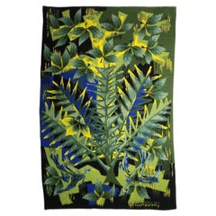 Vintage "Frondaison" Wall Tapestry by J.C Bissery from the 1970s, Signed and Numbered