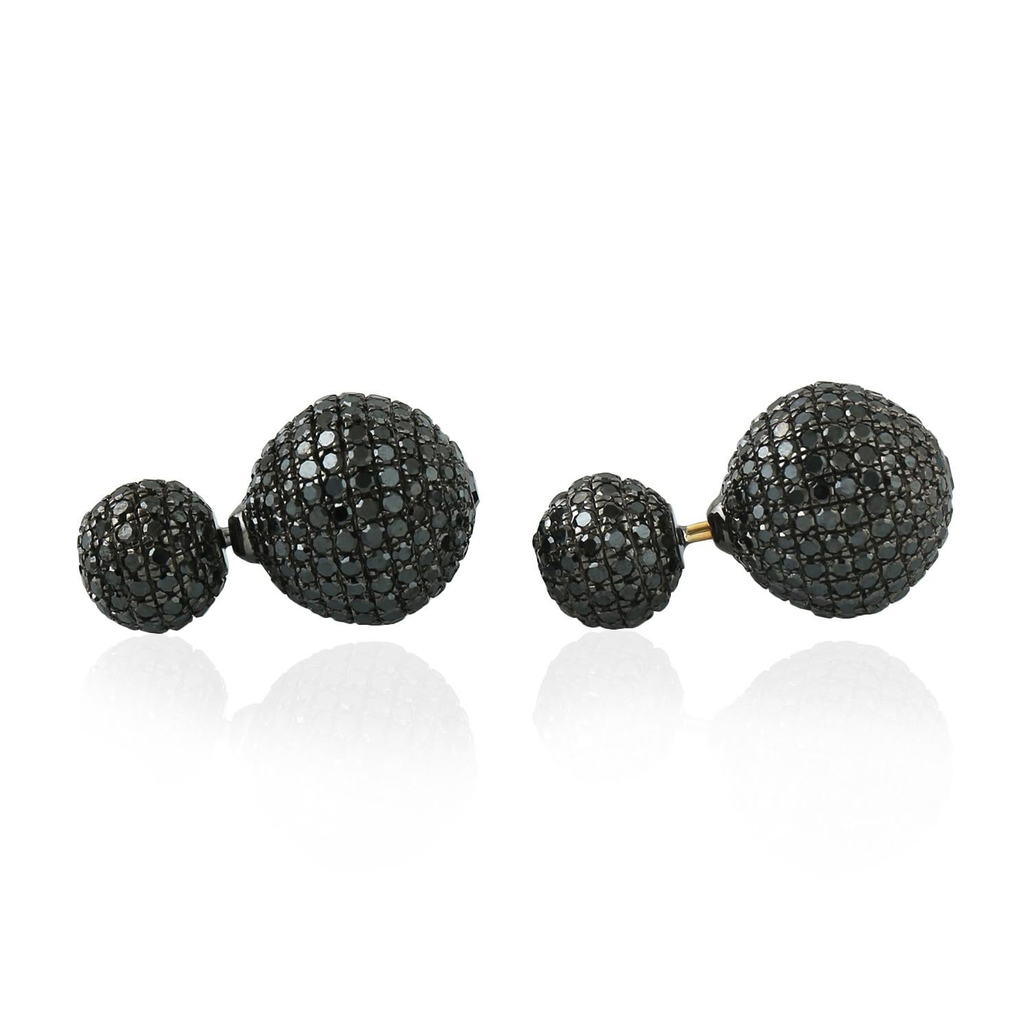 black studs earrings