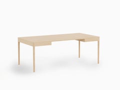 FRONT –  Minimalist Work Desk in Ash Wood  200x100