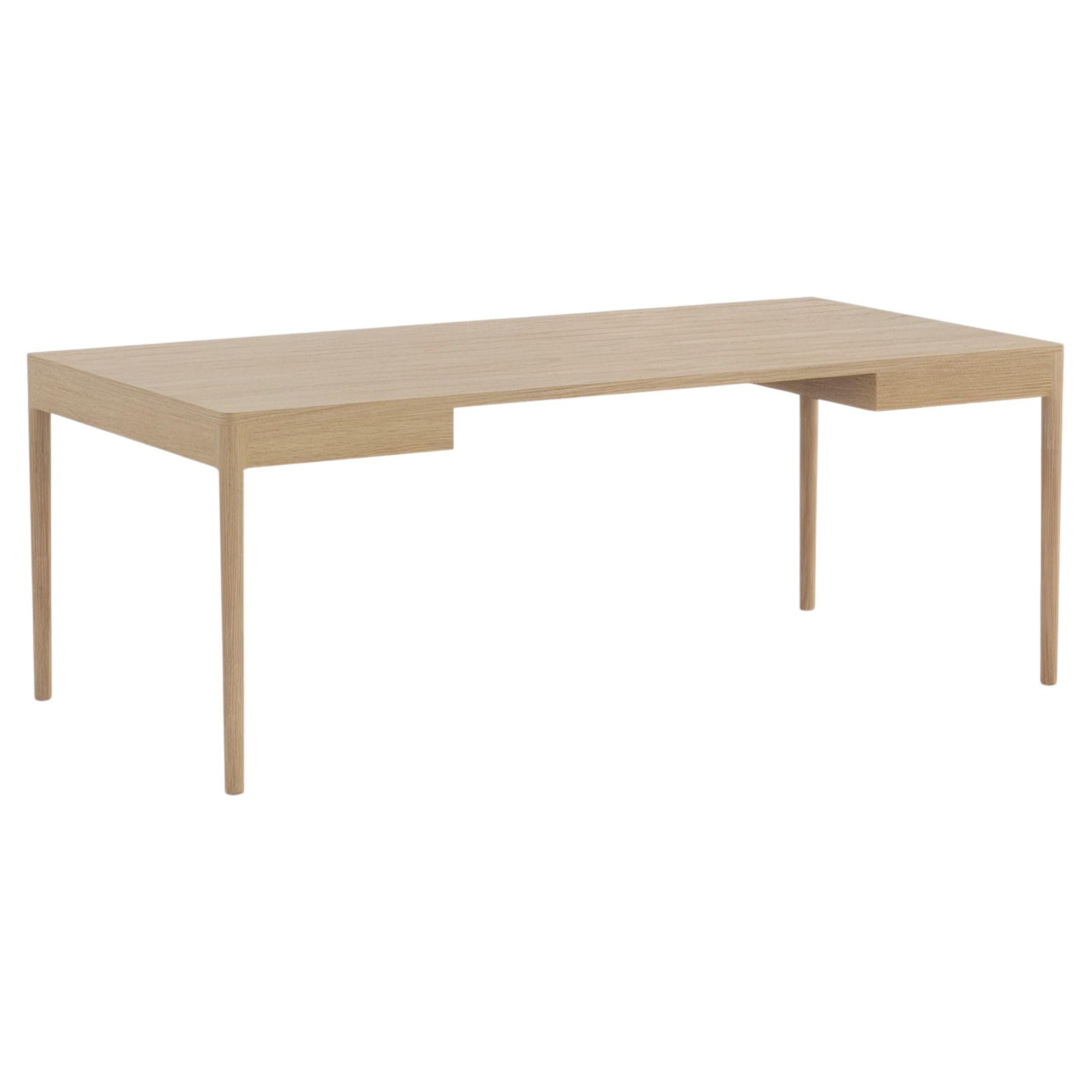 Escritorio de trabajo moderno y minimalista de madera de roble