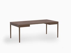 FRONT – Minimalist Work Desk in Solid Walnut Wood 200x100