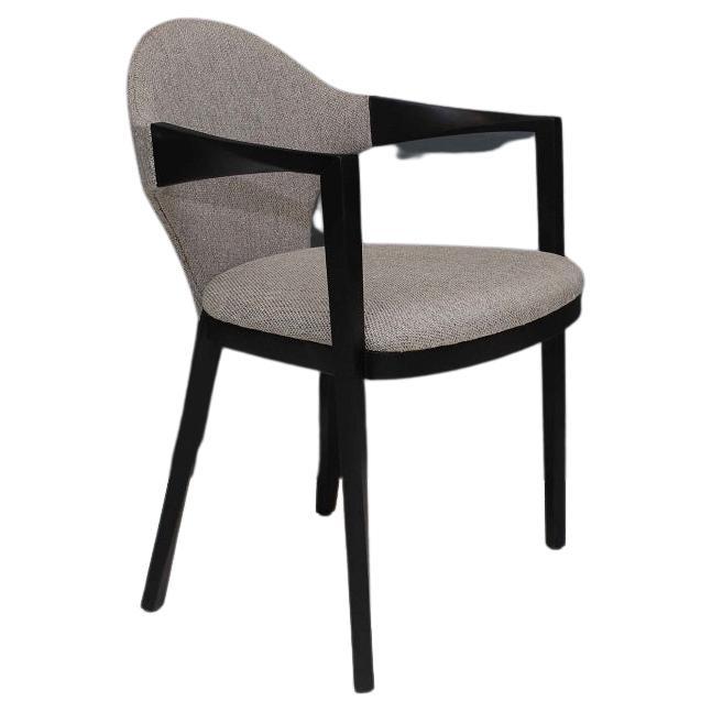 Fronteira Brazilian Contemporary Wood Fabric Chair by Lattoog For Sale