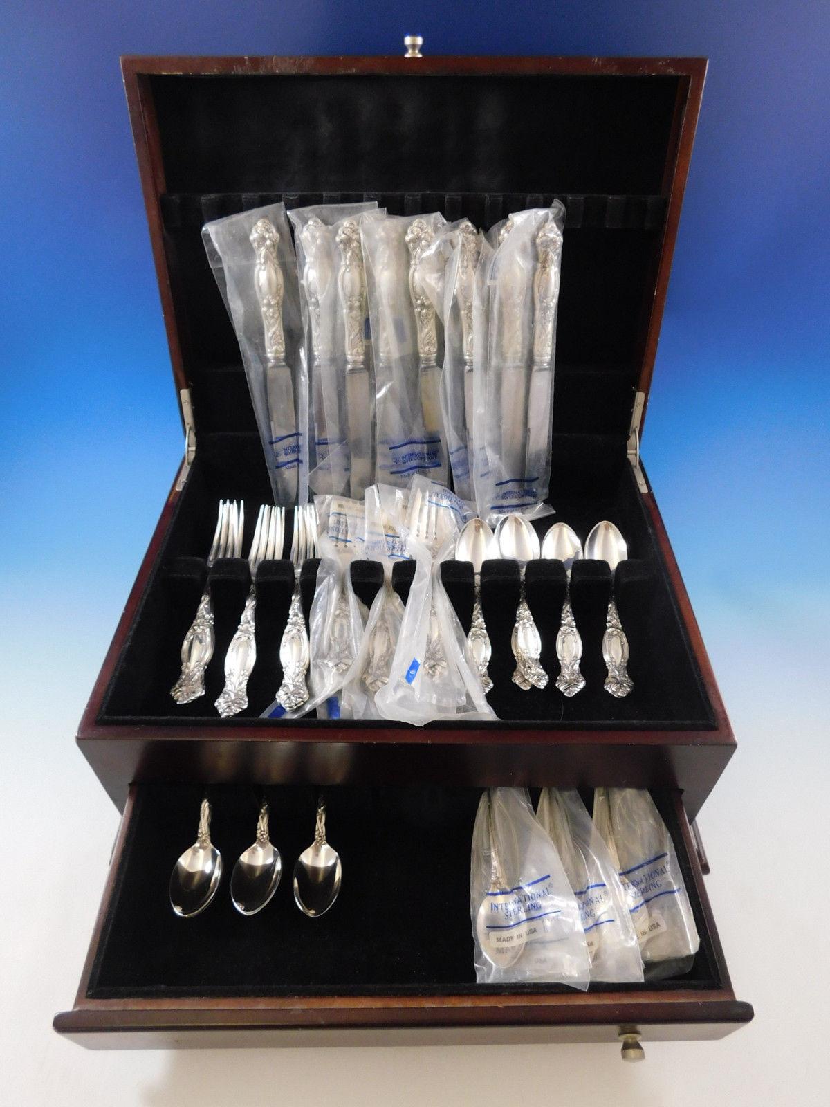 Frontenac by International sterling silver flatware set, 48 pieces. This set includes:

8 knives, 8 7/8