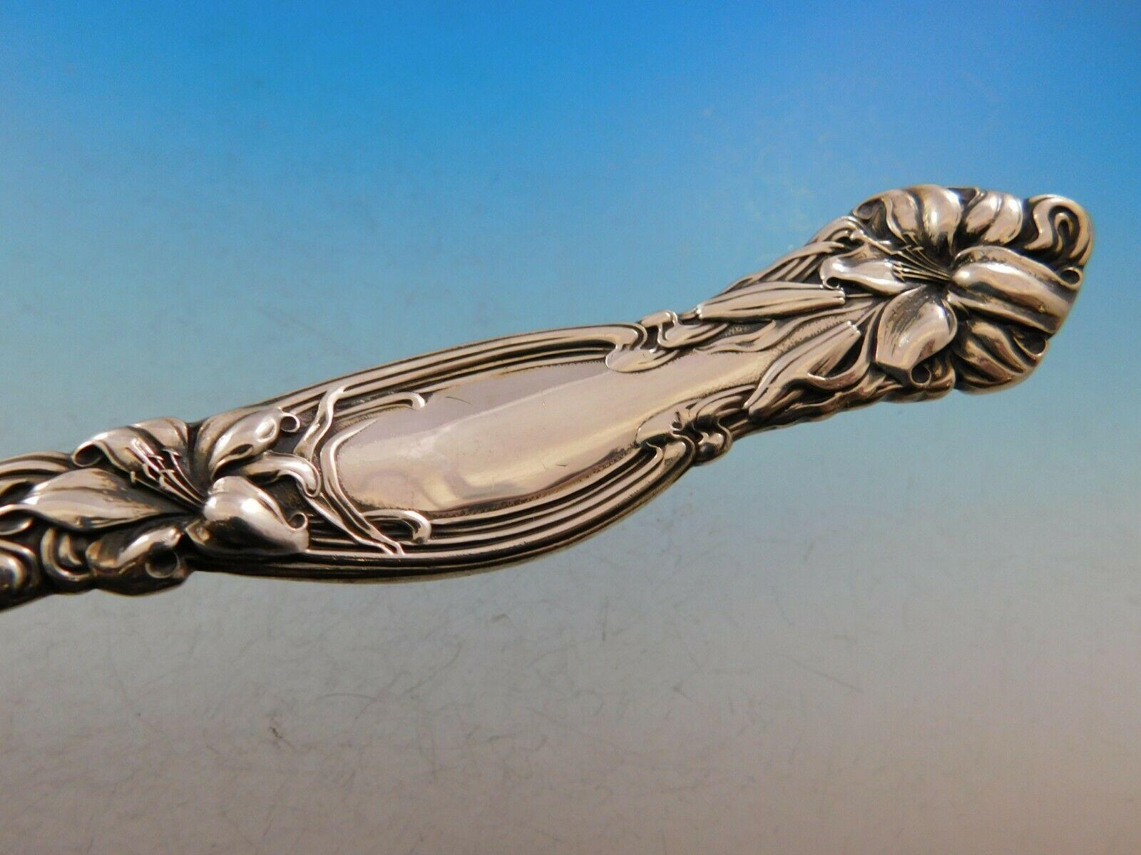 Frontenac by International Sterling Silver Soup Ladle Flowers Curved In Excellent Condition In Big Bend, WI