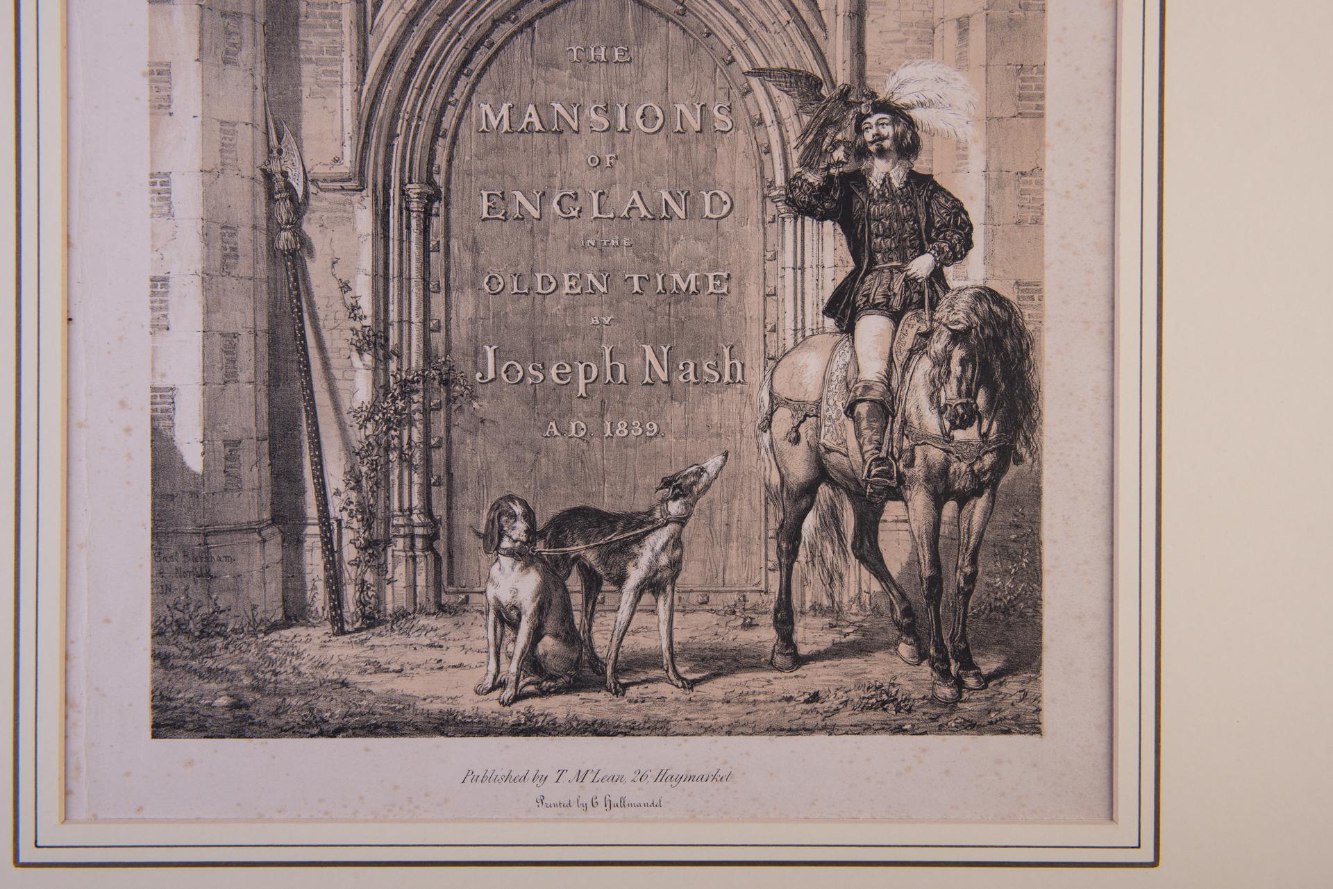 ST/218-1 -  Antiker englischer Druck von Joseph Nash (1809-1878),  berühmter britischer Maler, Mitglied der Gothic-Revival-Gruppe. Im Jahr 1838 veröffentlichte er die Revival Lithographic Collection'S 