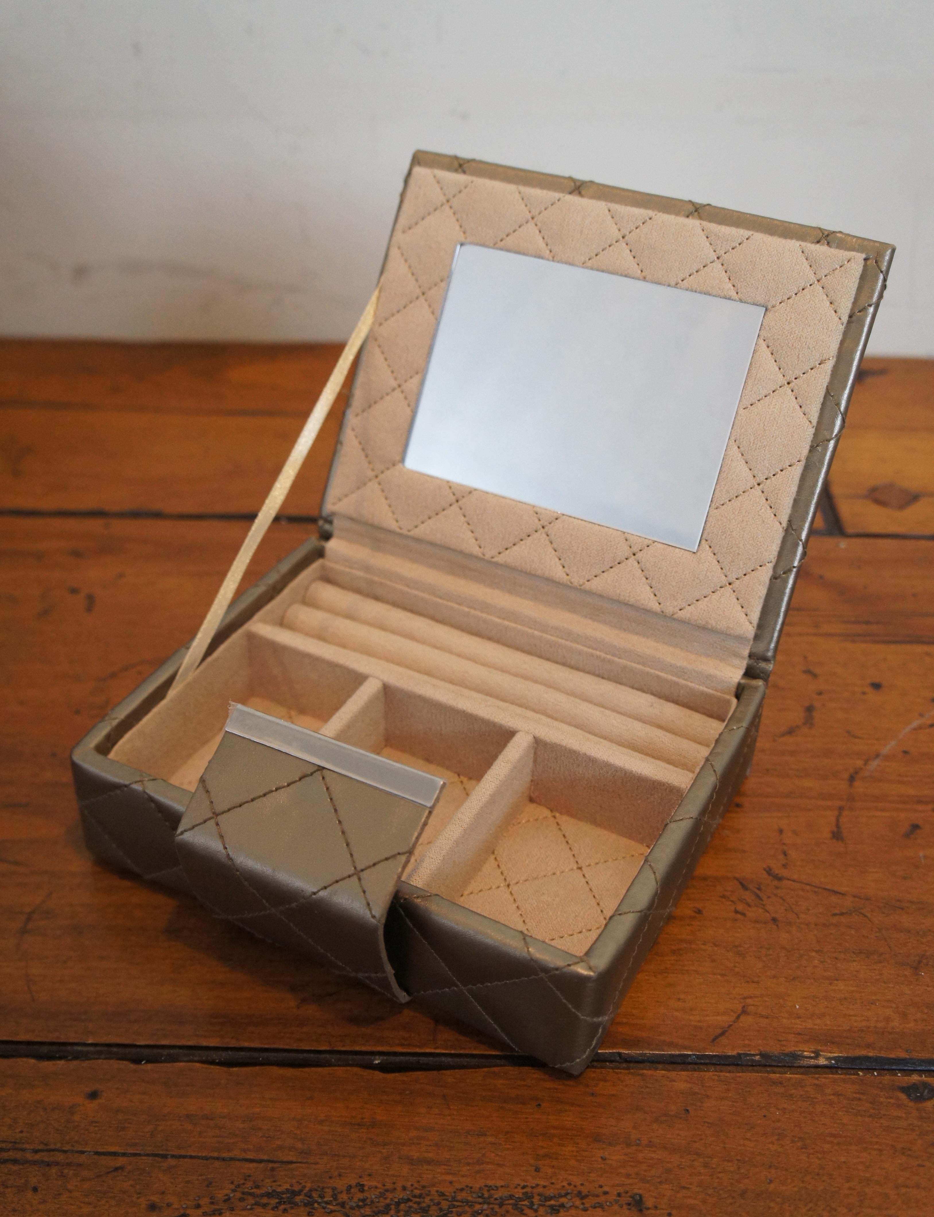 Frontgate Wolf Designs Large Travel Jewelry Organizer Storage Lock Box 12