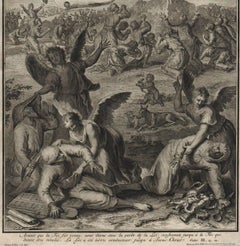Frontispiece, 1728 Framed Engraving Religious