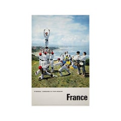 1962 tourism poster by Fronval - France Pyrénées danseurs au Pays Basque