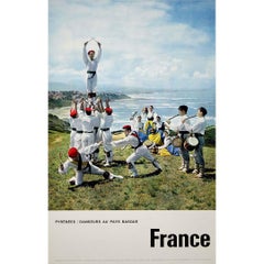 1962 tourism poster by Fronval - France Pyrénées danseurs au Pays Basque