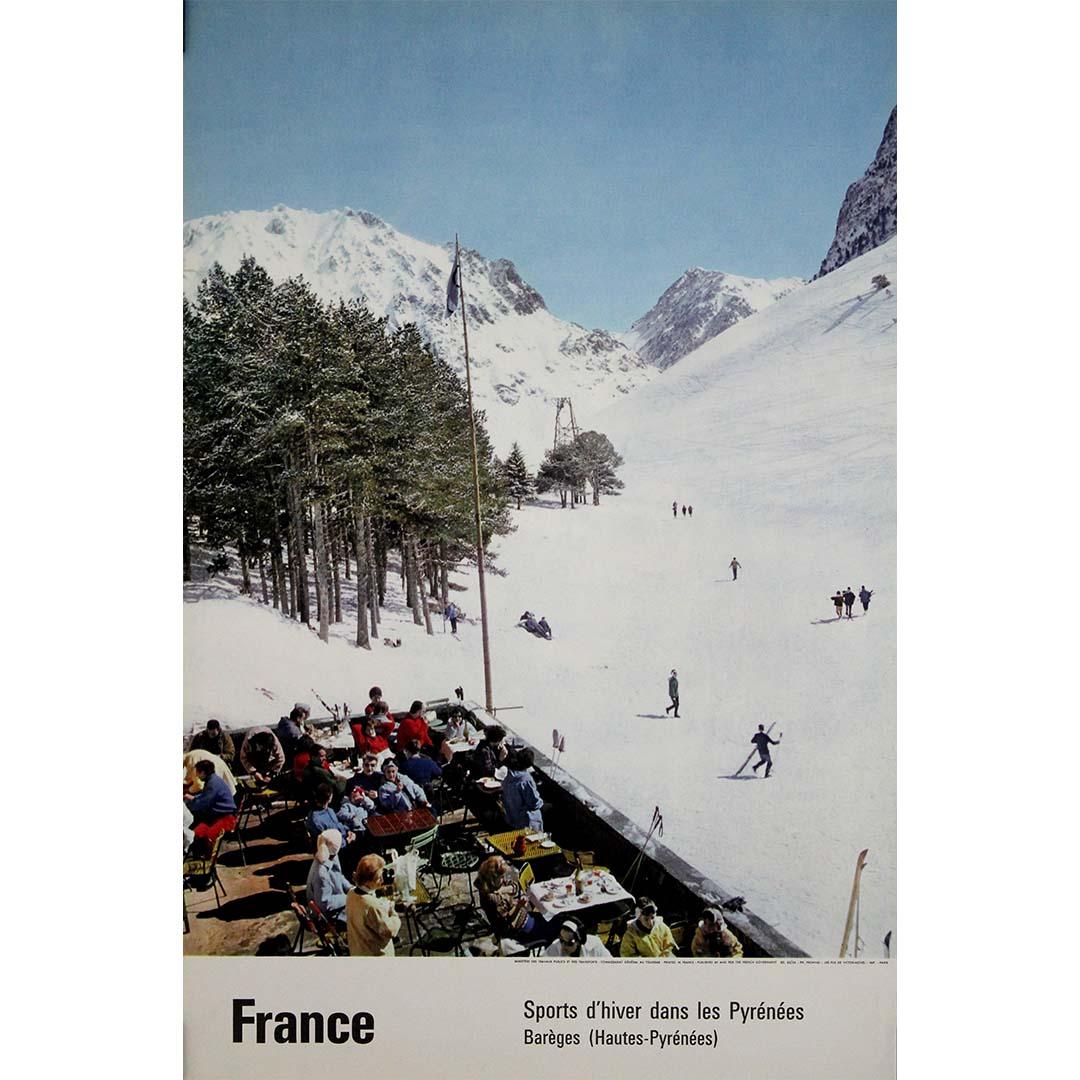 The Vintage Poster von 1962 für die Skigebiete von Barèges in den Hautes-Pyrénées