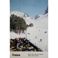 Cartel de viaje de época de 1962 de las estaciones de esquí de Barèges, en los Altos Pirineos