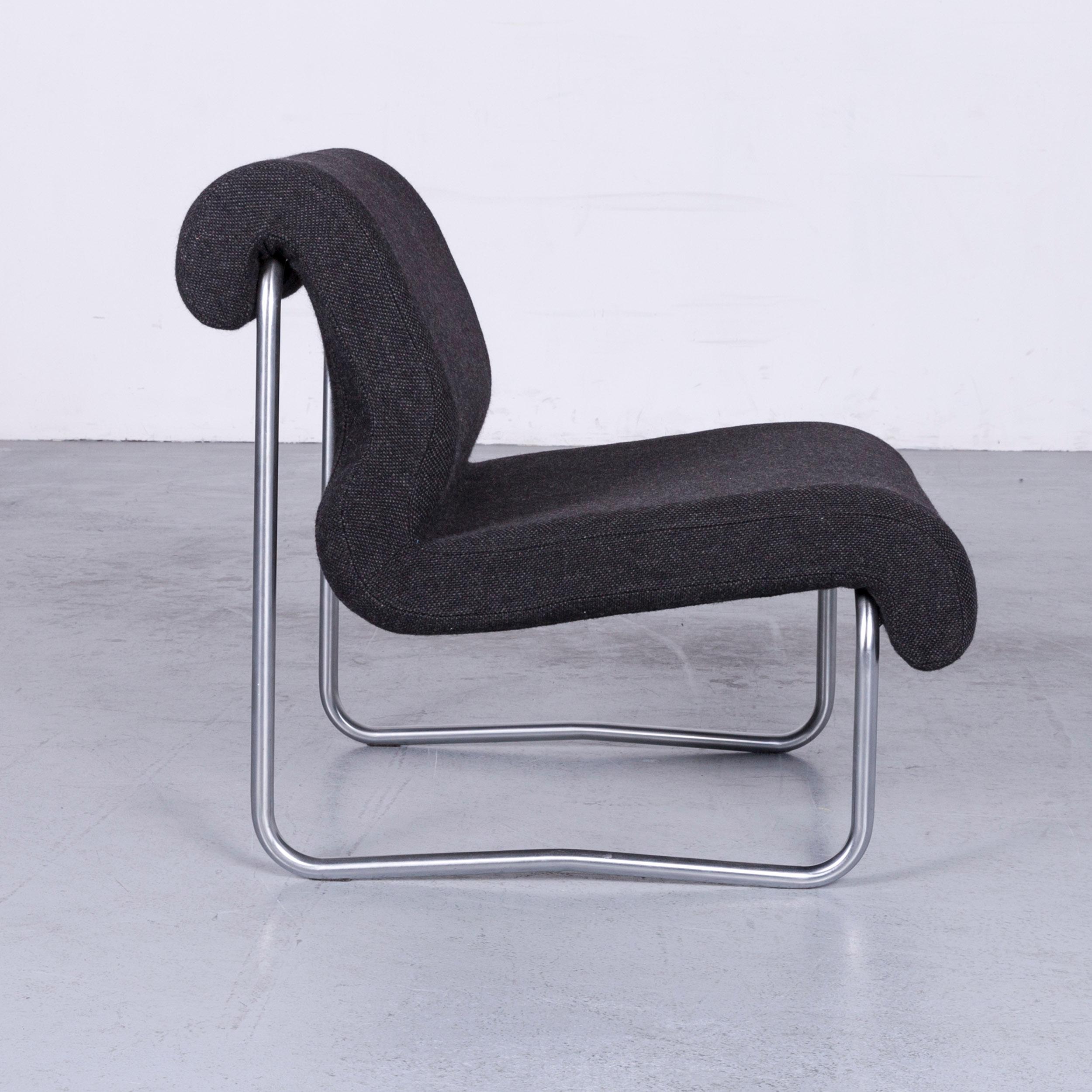 Fröscher Sitform Jürgen Lange Designer Chair Fabric Grey One-Seat Modern In Excellent Condition In Cologne, DE