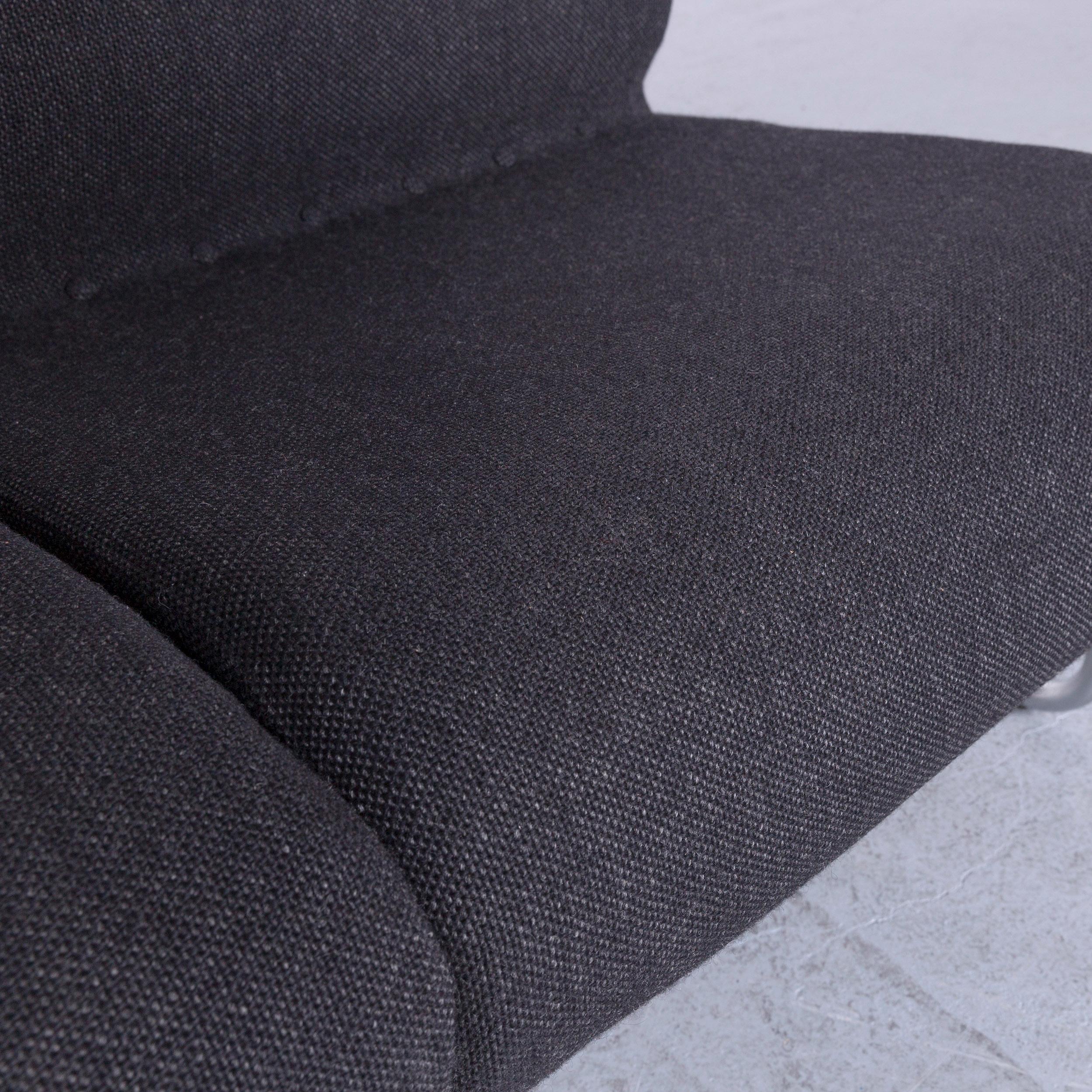 Fröscher Sitform Jürgen Lange Designer Sofa Fabric Grey Two-Seat Modern In Excellent Condition In Cologne, DE