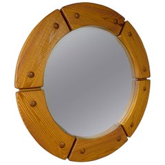 Fröseke AB Nybofabriken Midcentury Round Wall Mirror, 1960s, Sweden