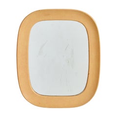 Frseke, Ab Nybrofabriken, miroir mural, chêne peint et verre cristal, années 1960