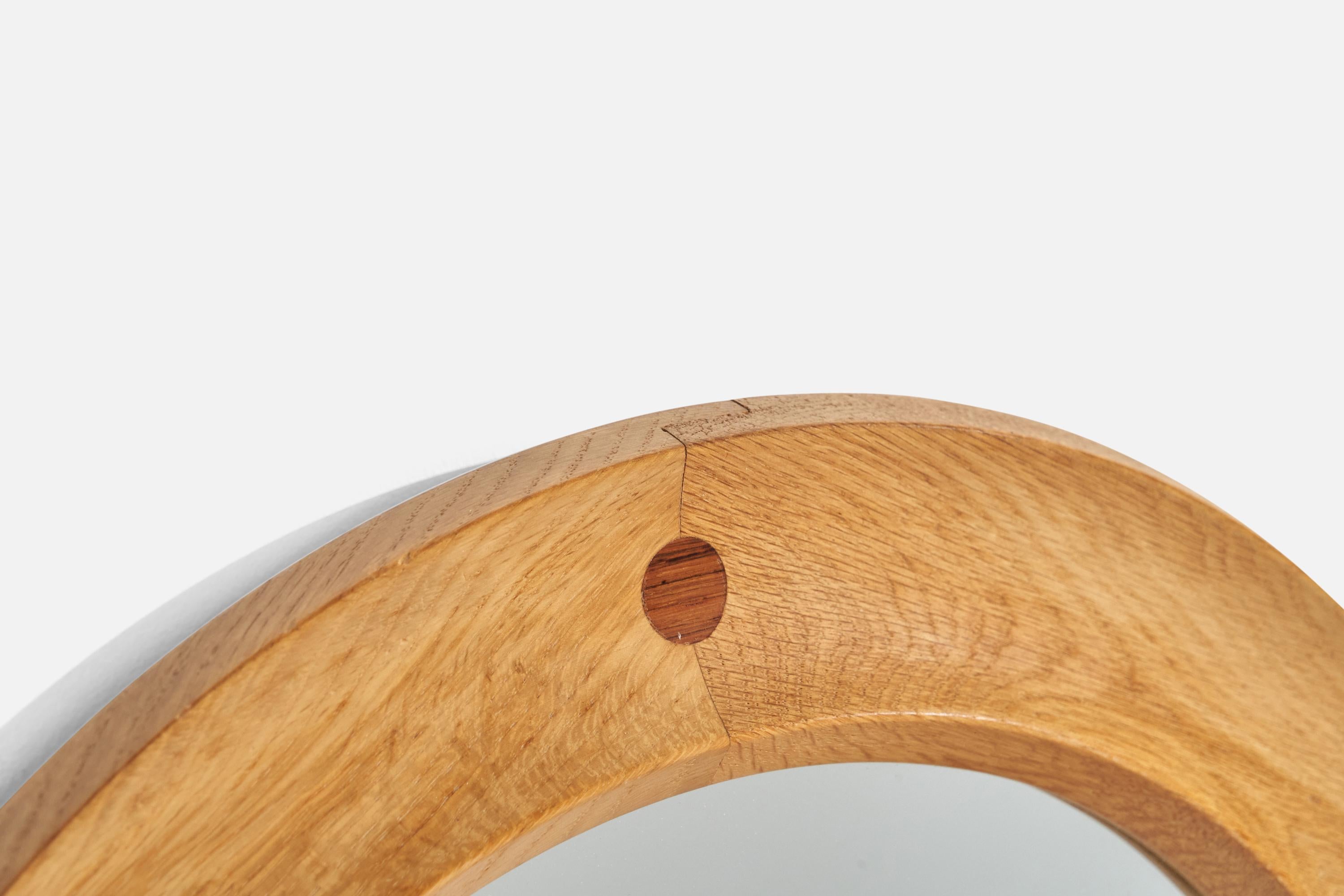 Fröseke Nybrofabriken, Wall Mirror, Oak, Rosewood, Sweden, 1960s For Sale 2