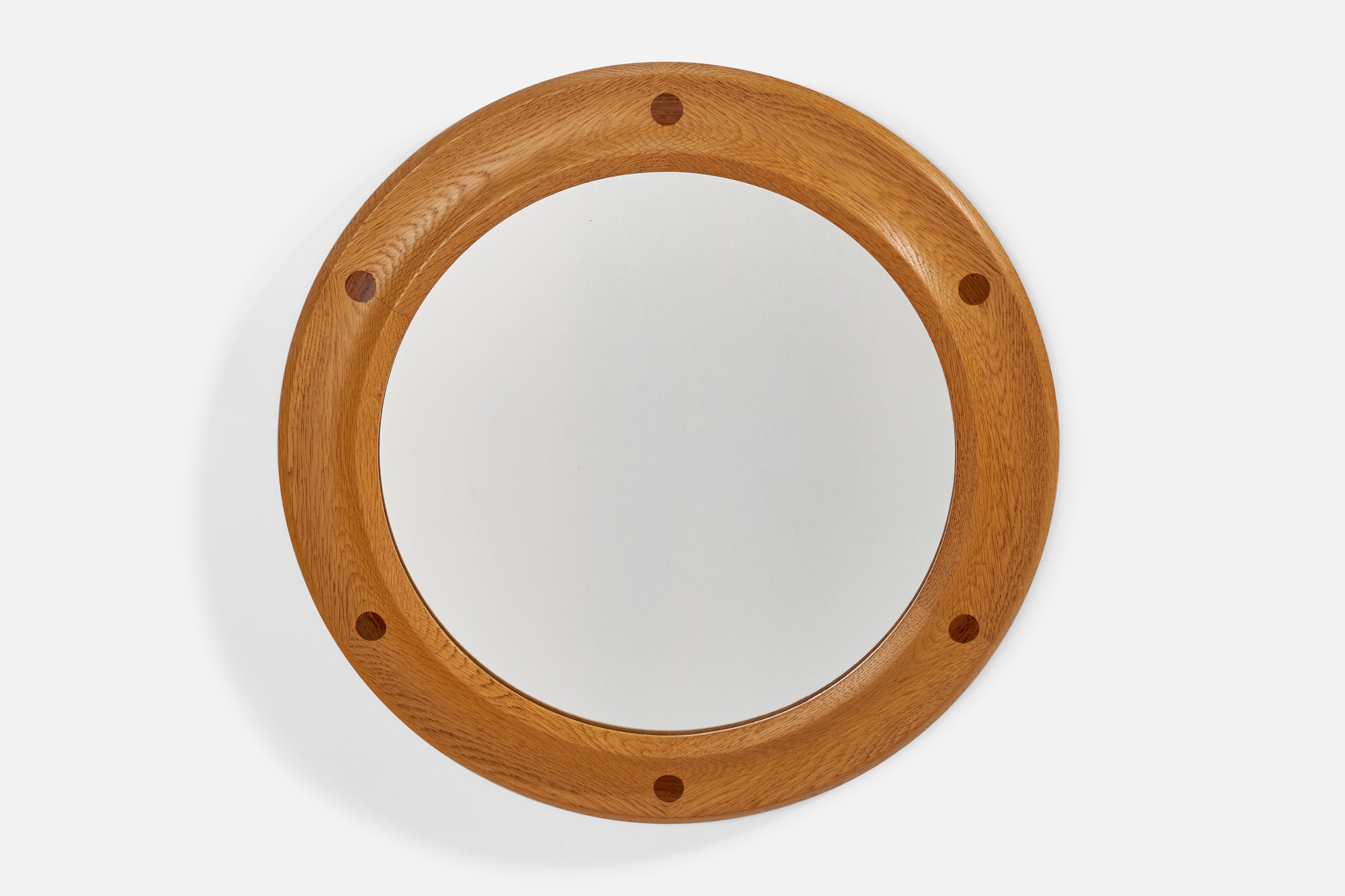 Fröseke Nybrofabriken, Wall Mirror, Oak, Rosewood, Sweden, 1960s