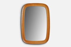 Fröseke, Espejo de pared de gran tamaño, Roble, Suecia, Años 60