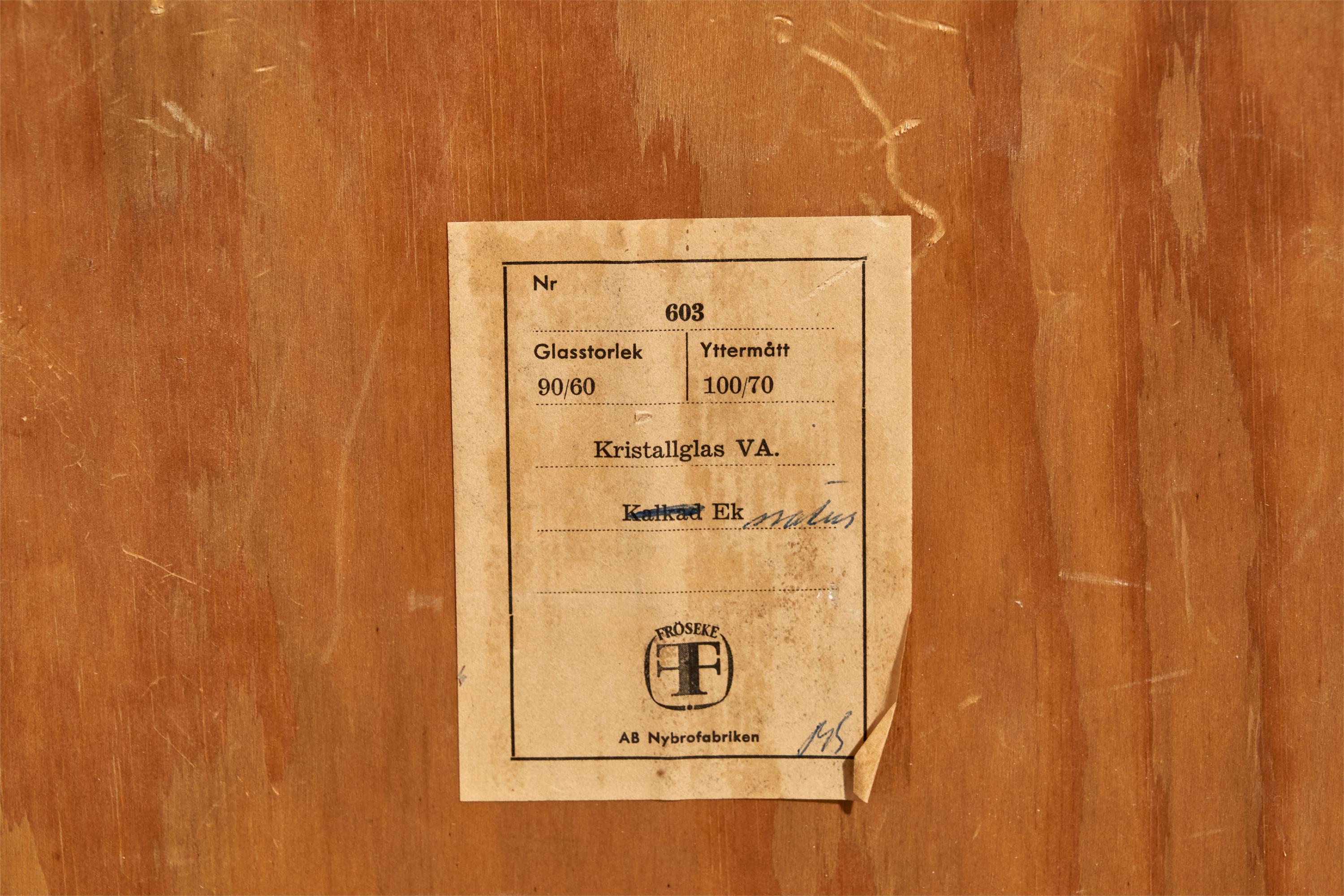 Fröseke, Großer Wandspiegel, Eiche, Schweden, 1960er Jahre im Angebot 2