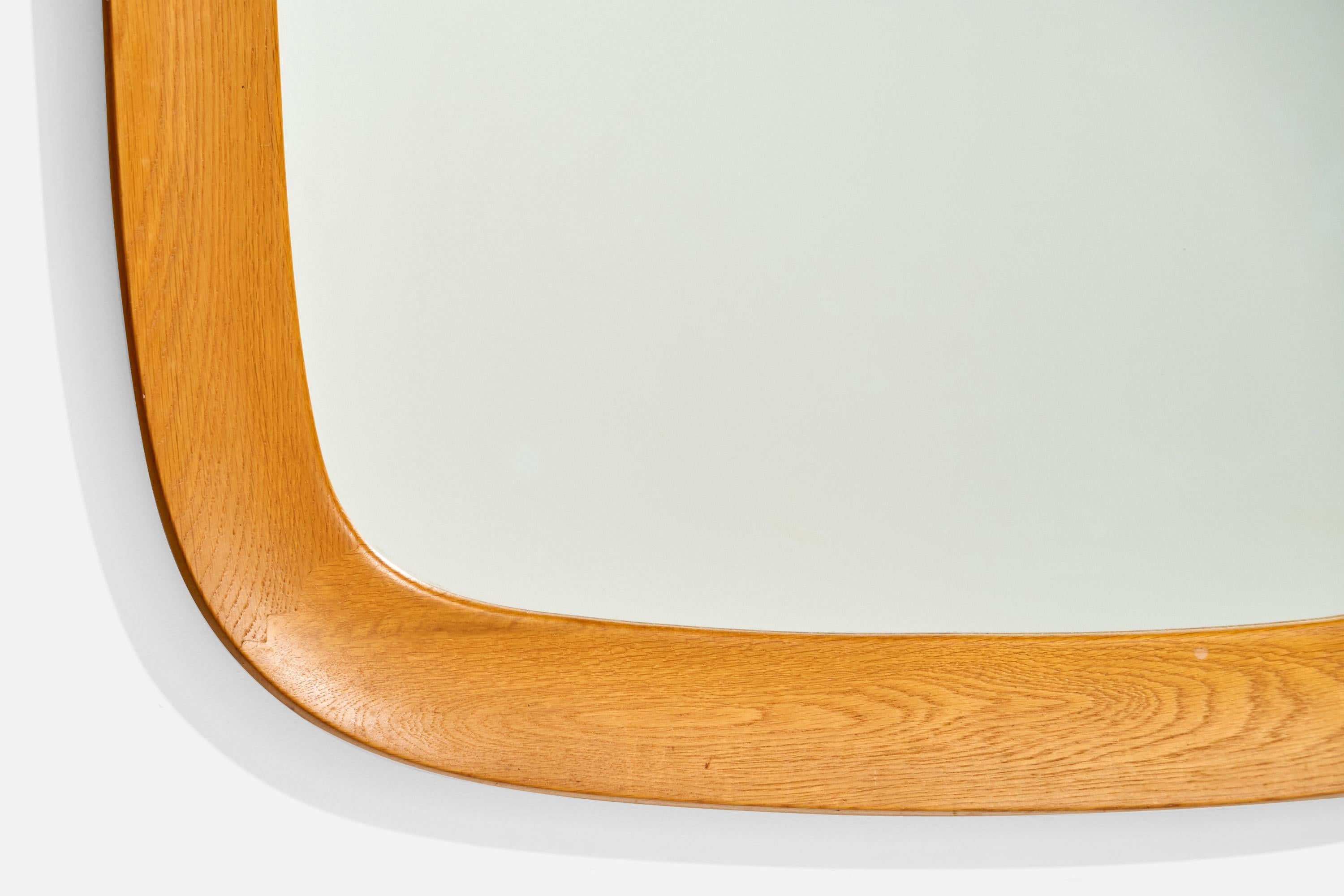 Fröseke, miroir mural, Oak Oak, Suède, années 1960 en vente 4