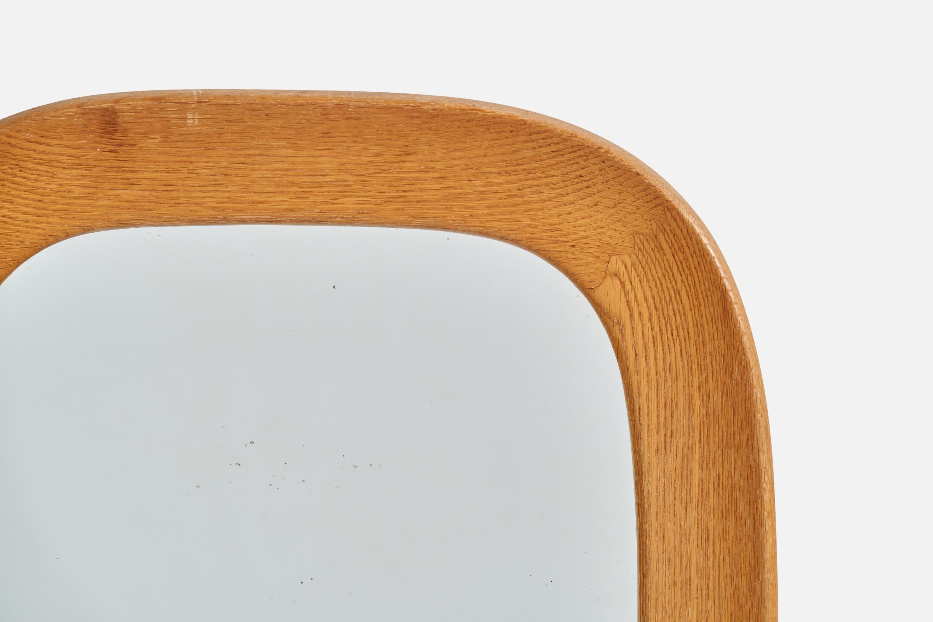 Chêne Fröseke, miroir mural, Oak Oak, Suède, années 1960 en vente