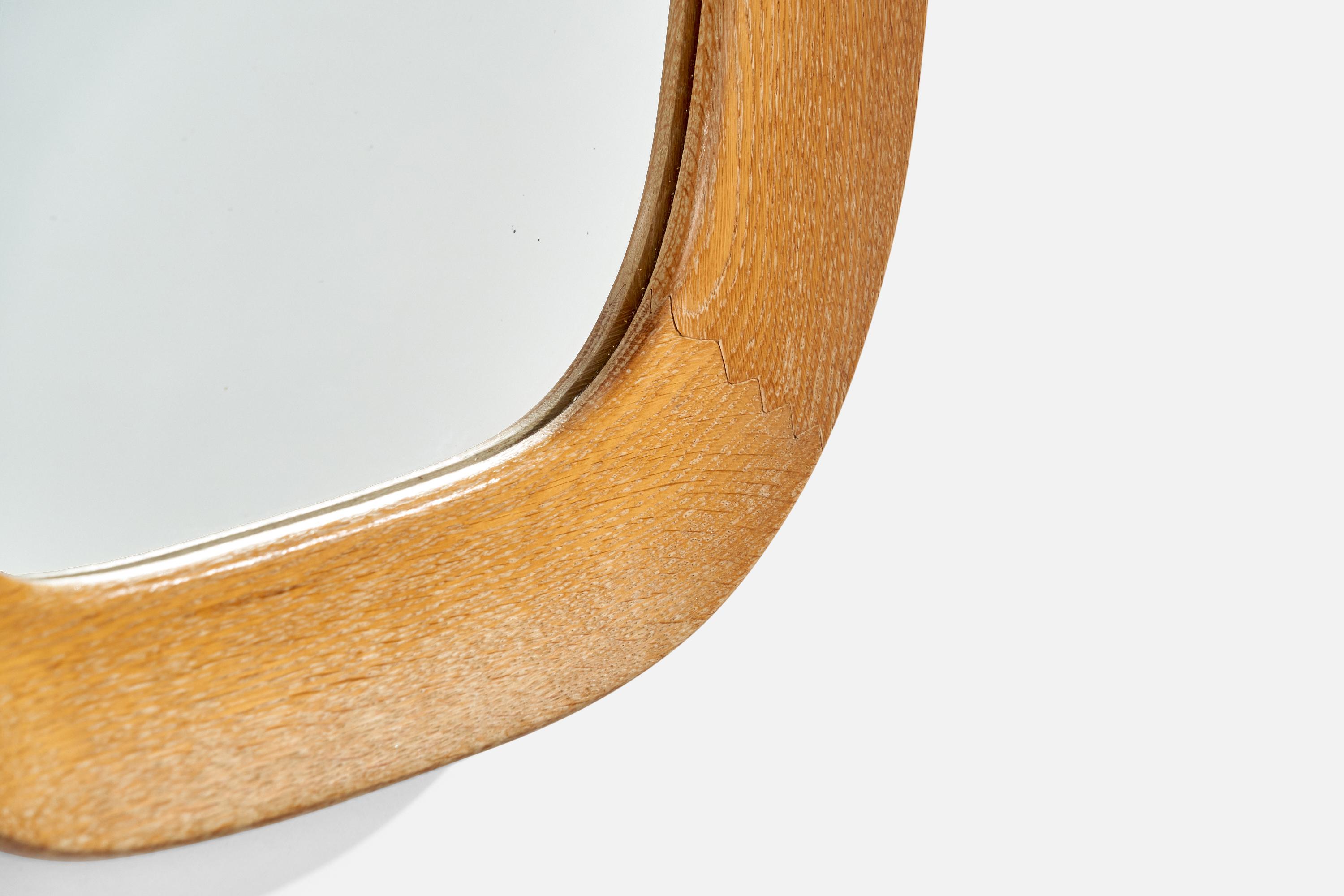 Fröseke, miroir mural, Oak Oak, Suède, années 1960 en vente 2