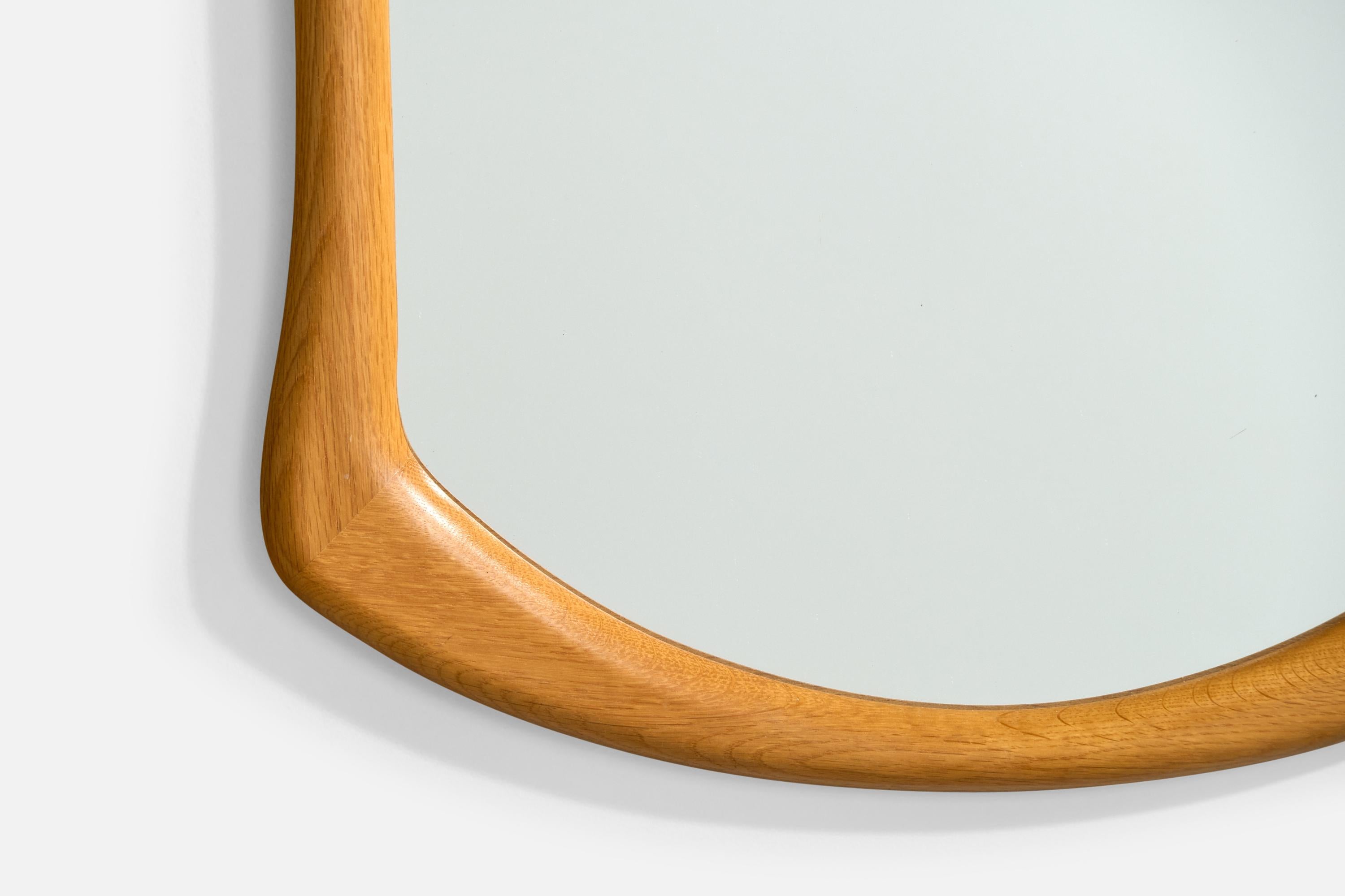 Suédois Fröseke, miroir mural, Oak Oak, Suède, années 1960 en vente