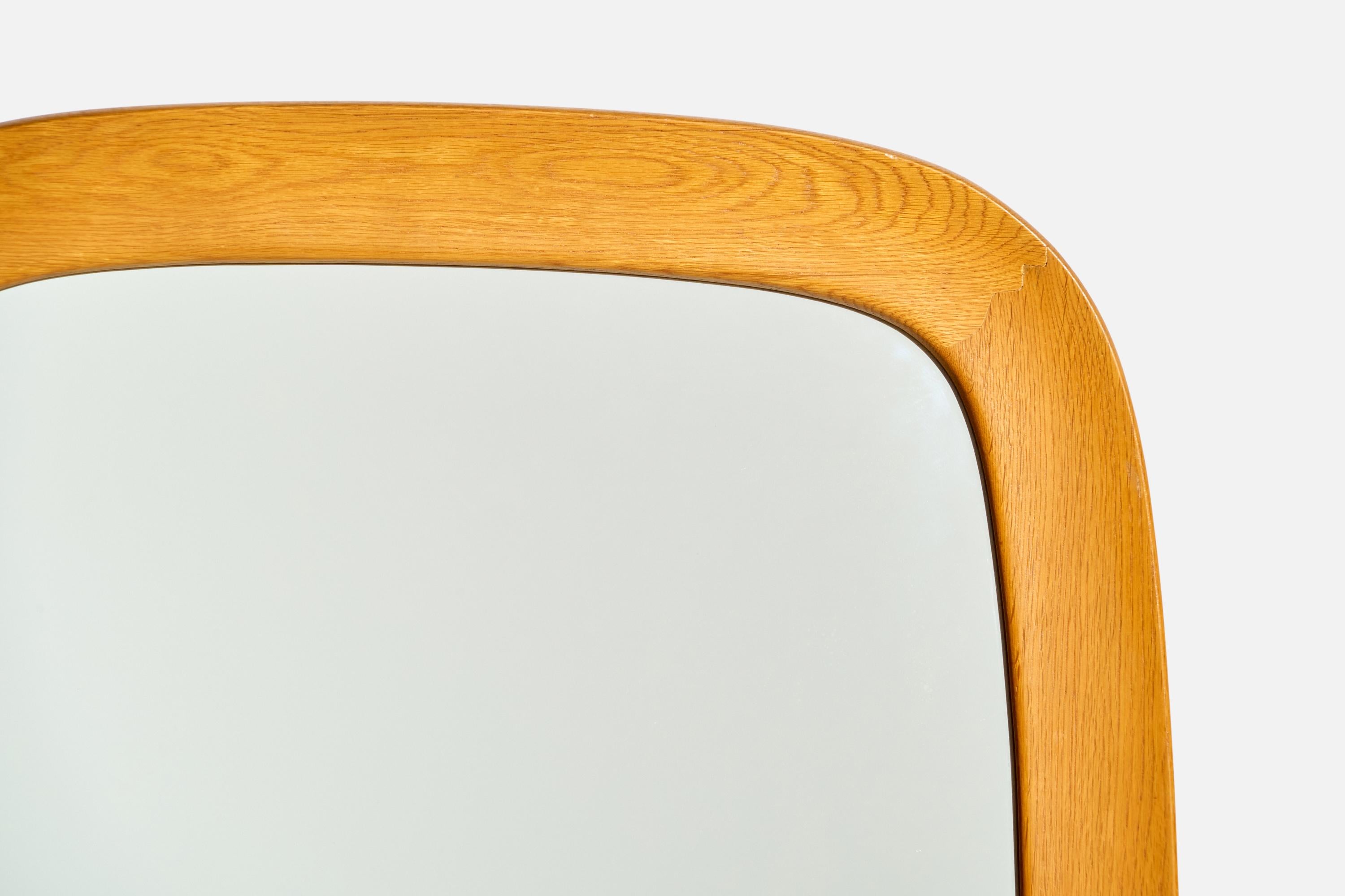Chêne Fröseke, miroir mural, Oak Oak, Suède, années 1960 en vente