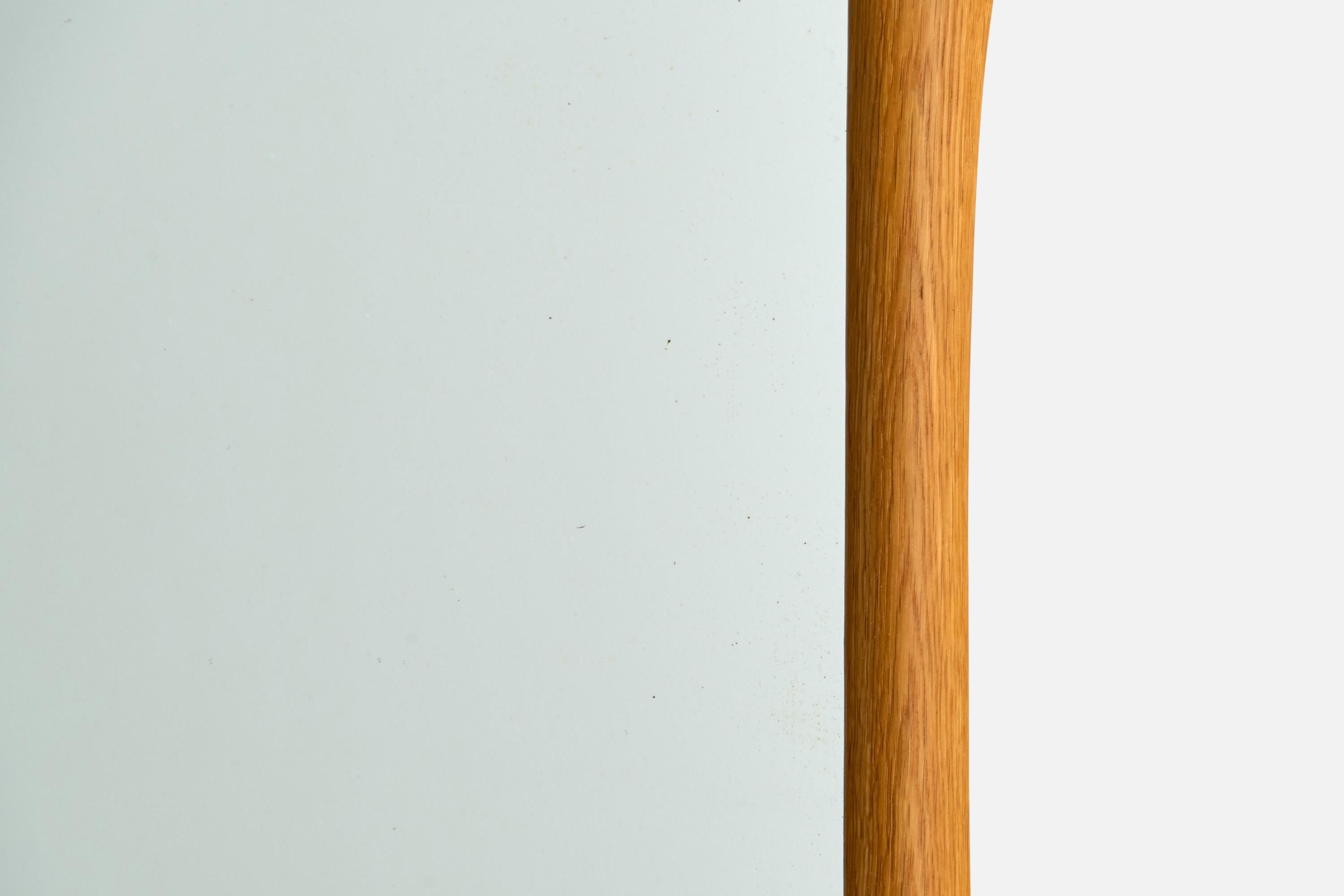 Milieu du XXe siècle Fröseke, miroir mural, Oak Oak, Suède, années 1960 en vente